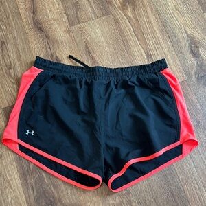 Under Armour Black and Pink Athletic Shorts
